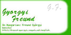 gyorgyi freund business card