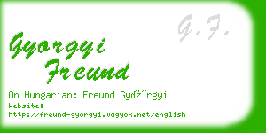 gyorgyi freund business card